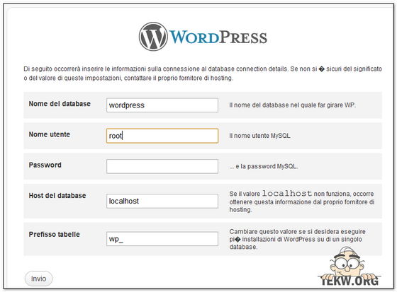 Installazione WordPress